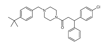 1-[4-(p-tert-Butylbenzyl)-1-piperazinyl]-3-(p-chlorophenyl)-3-phenyl-1-propanone structure