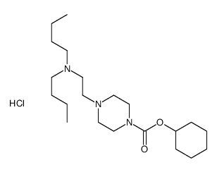 cyclohexyl 4-[2-(dibutylamino)ethyl]piperazine-1-carboxylate,hydrochloride Structure