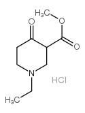 METHYL 1-ETHYL-4-OXO-3-PIPERIDINECARBOXYLATE HYDROCHLORIDE Structure