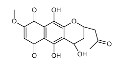 3,4-Dihydro-4,5,10-trihydroxy-8-methoxy-2-(2-oxopropyl)-2H-naphtho[2,3-b]pyran-6,9-dione Structure