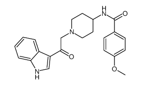 N-[1-[2-(1H-indol-3-yl)-2-oxoethyl]piperidin-4-yl]-4-methoxybenzamide结构式