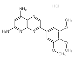 Pyrido[2,3-b]pyrazine-6,8-diamine,3-(3,4,5-trimethoxyphenyl)-, hydrochloride (1:1) Structure