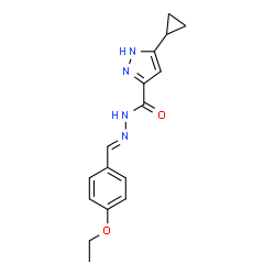 (E)-3-cyclopropyl-N-(4-ethoxybenzylidene)-1H-pyrazole-5-carbohydrazide picture