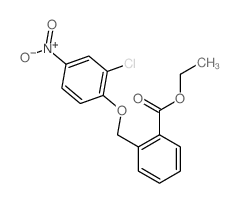 Benzoic acid,2-[(2-chloro-4-nitrophenoxy)methyl]-, ethyl ester结构式