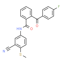 N-[3-CYANO-4-(METHYLSULFANYL)PHENYL]-2-(4-FLUOROBENZOYL)BENZENECARBOXAMIDE结构式