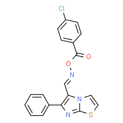 5-(([(4-CHLOROBENZOYL)OXY]IMINO)METHYL)-6-PHENYLIMIDAZO[2,1-B][1,3]THIAZOLE Structure