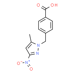 4-[(5-methyl-3-nitro-1H-pyrazol-1-yl)methyl]benzoic acid结构式