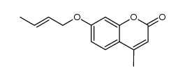 4-methyl-7-(but-2-enyloxy)coumarin Structure