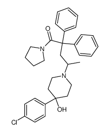 1-{4-[4-(4-chloro-phenyl)-4-hydroxy-piperidin-1-yl]-2,2-diphenyl-pentanoyl}-pyrrolidine结构式