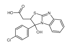 3-(p-Chlorophenyl)-2,3-dihydro-3-hydroxy-thiazolo[3,2-a]-benzimidazole-2-acetic acid结构式