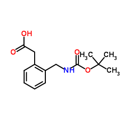 Boc-2-Aminomethyl-phenylacetic acid structure