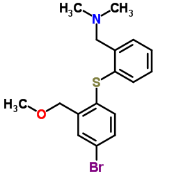 1-(2-{[4-Bromo-2-(methoxymethyl)phenyl]sulfanyl}phenyl)-N,N-dimethylmethanamine Structure