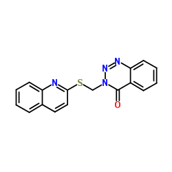 3-[(2-Quinolinylsulfanyl)methyl]-1,2,3-benzotriazin-4(3H)-one Structure