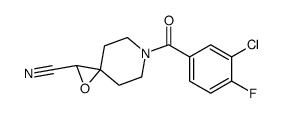 6-(3-chloro-4-fluorobenzoyl)-2-cyano-1-oxa-6-azaspiro[2.5]octane Structure