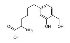 2-amino-6-[3-hydroxy-4-(hydroxymethyl)pyridin-1-ium-1-yl]hexanoic acid Structure