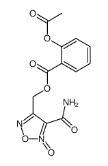 2-Acetoxy-benzoic acid 4-carbamoyl-5-oxy-furazan-3-ylmethyl ester Structure