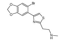 2-[4-(6-bromo-1,3-benzodioxol-5-yl)-1,3-thiazol-2-yl]-N-methylethanamine Structure