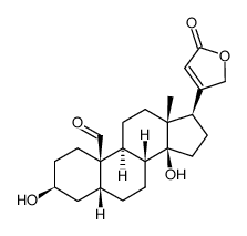 3β,14-Dihydroxy-19-oxo-5β-card-20(22)-enolide结构式