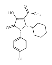 2H-Pyrrol-2-one, 4-acetyl-1-(4-chlorophenyl)-5-cyclohexyl-1,5-dihydro-3-hydroxy-, (5S)- structure