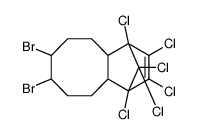 7,8-dibromo-1,2,3,4,11,11-hexachloro-1,4,4a,5,6,7,8,9,10,10a-decahydro-1,4-methanobenzocyclooctene结构式