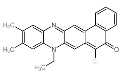 6-chloro-8-ethyl-10,11-dimethylnaphtho[1,2-b]phenazin-5-one结构式