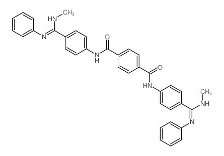 N,N-bis[4-(N-methyl-N-phenyl-carbamimidoyl)phenyl]benzene-1,4-dicarboxamide Structure
