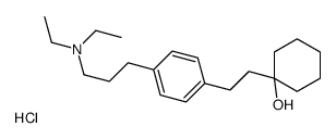 1-[2-[4-[3-(diethylamino)propyl]phenyl]ethyl]cyclohexan-1-ol,hydrochloride Structure