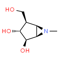 6-Azabicyclo[3.1.0]hexane-2,3-diol, 4-(hydroxymethyl)-6-methyl-, (1R,2R,3R,4R,5R)- (9CI) Structure