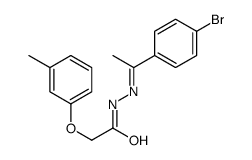 N-[(E)-1-(4-bromophenyl)ethylideneamino]-2-(3-methylphenoxy)acetamide结构式