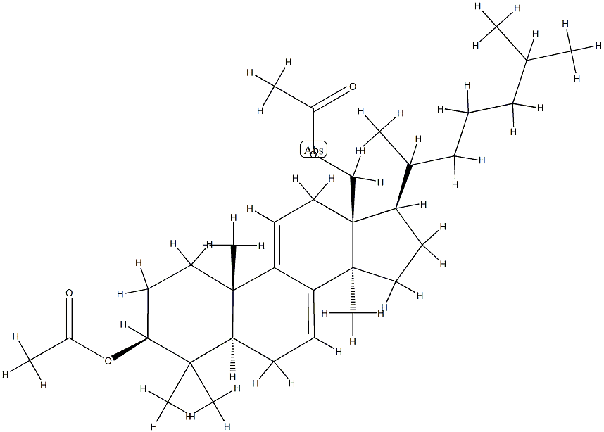 (20ξ)-5α-Lanosta-7,9(11)-diene-3β,18-diol diacetate结构式