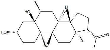 3β,5-Dihydroxy-6β-methyl-5α-pregnan-20-one structure