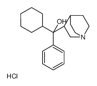 1-azabicyclo[2.2.2]octan-3-yl-cyclohexyl-phenylmethanol,hydrochloride结构式