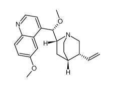 (+)-6-methoxy-4-[(S)-methoxy-((R)-5-vinyl-1-azabicyclo[2.2.2]oct-2-yl)-methyl]-quinoline结构式