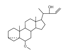 6-Methoxy-3α,5-cyclo-5α-chol-23-en-22-ol结构式