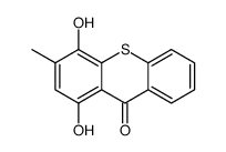 1,4-dihydroxy-3-methylthioxanthen-9-one结构式