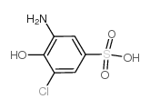 6-chloro-2-aminophenol-4-sulfonic acid Structure