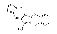 4(5H)-Thiazolone,2-[(2-methylphenyl)amino]-5-[(1-methyl-1H-pyrrol-2-yl)methylene]-(9CI) picture