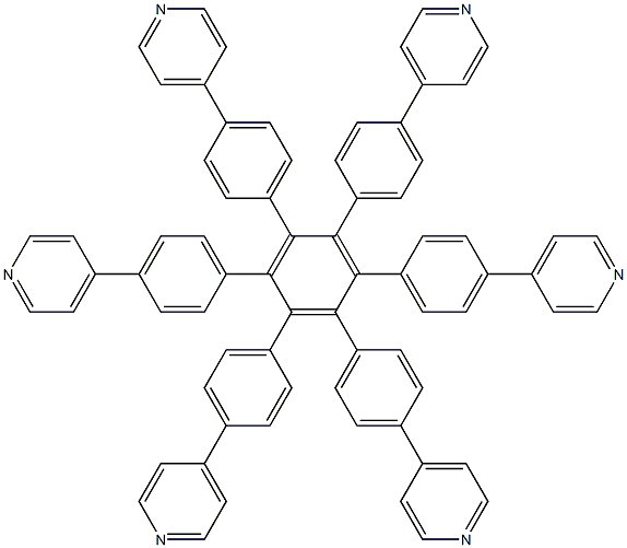 4,4'-(3',4',5',6'-Tetrakis(4-(pyridin-4-yl)phenyl)-[1,1':2',1''-terphenyl]-4,4''-diyl)dipyridine Structure