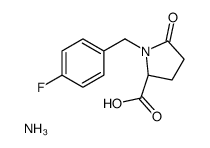 azanium,(2S)-1-[(4-fluorophenyl)methyl]-5-oxopyrrolidine-2-carboxylate结构式