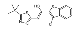 Benzo[b]thiophene-2-carboxamide, 3-chloro-N-[5-(1,1-dimethylethyl)-1,3,4-thiadiazol-2-yl]- (9CI) structure