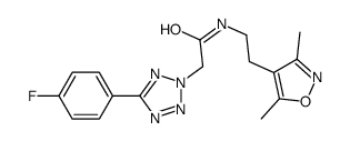 2H-Tetrazole-2-acetamide,N-[2-(3,5-dimethyl-4-isoxazolyl)ethyl]-5-(4-fluorophenyl)-(9CI)结构式