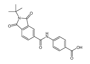 4-[(2-tert-butyl-1,3-dioxoisoindole-5-carbonyl)amino]benzoic acid Structure