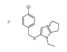2-[(4-chlorophenyl)methylsulfanyl]-1-ethyl-6,7-dihydro-5H-pyrrolo[1,2-a]imidazol-4-ium,iodide结构式