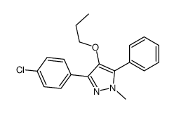 3-(4-chlorophenyl)-1-methyl-5-phenyl-4-propoxypyrazole结构式