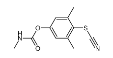 Methyl-carbamic acid 3,5-dimethyl-4-thiocyanato-phenyl ester结构式