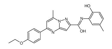 5-(4-ethoxyphenyl)-N-(2-hydroxy-5-methylphenyl)-7-methylpyrazolo[1,5-a]pyrimidine-2-carboxamide结构式