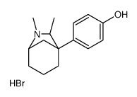 4-(6,7-dimethyl-7-azabicyclo[3.2.1]octan-5-yl)phenol,hydrobromide结构式