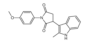 1-(4-methoxyphenyl)-3-(2-methyl-1H-indol-3-yl)pyrrolidine-2,5-dione结构式