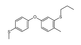 1-methyl-4-(4-methylsulfanylphenoxy)-2-propylsulfanylbenzene Structure