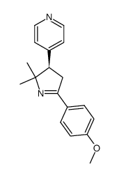 (4R)-2-(p-Methoxyphenyl)-5,5-dimethyl-4-(4-pyridyl)-1-pyrrolin结构式